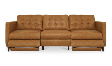Bridgers Power Recliner Sofa Tan Leather by Moe's Home at Eve Furniture