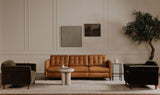 Bridgers Power Recliner Sofa Tan Leather by Moe's Home at Eve Furniture
