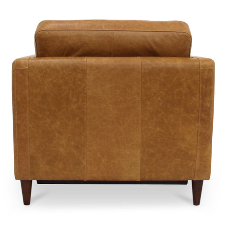 Bridgers Tan Leather Power Recliner Chair by MOES at Eve Furniture