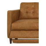 Bridgers Tan Leather Power Recliner Chair by MOES at Eve Furniture