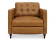Bridgers Tan Leather Power Recliner Chair by MOES at Eve Furniture