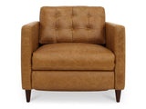Bridgers Tan Leather Power Recliner Chair by MOES at Eve Furniture
