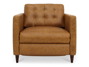 Bridgers Tan Leather Power Recliner Chair by MOES at Eve Furniture