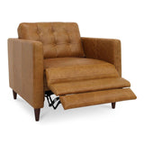 Bridgers Tan Leather Power Recliner Chair by Moe's Home at Eve Furniture