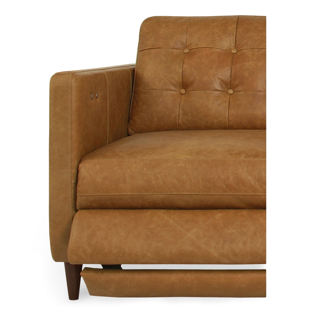 Bridgers Tan Leather Power Recliner Chair by Moe's Home at Eve Furniture
