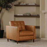 Bridgers Tan Leather Power Recliner Chair by Moe's Home at Eve Furniture