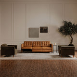 Bridgers Tan Leather Power Recliner Sofa by Moe's Home at Eve Furniture