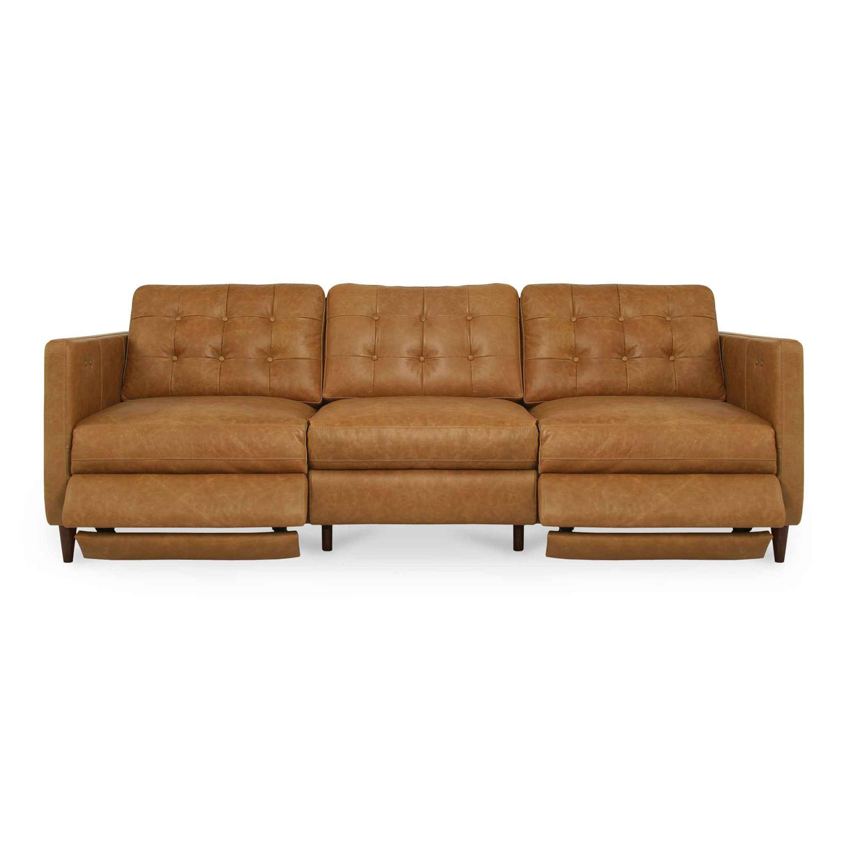 Bridgers Tan Leather Power Recliner Sofa by Moe's Home at Eve Furniture