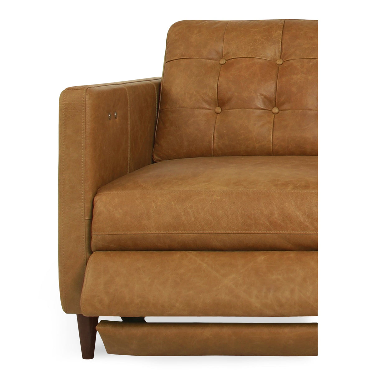 Bridgers Tan Leather Power Recliner Sofa by Moe's Home at Eve Furniture