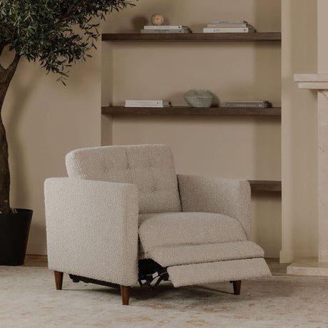 Bridgers Warm Grey Power Recliner Chair by MOES at Eve Furniture
