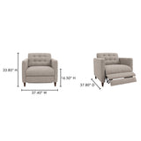 Bridgers Warm Grey Power Recliner Chair by MOES at Eve Furniture