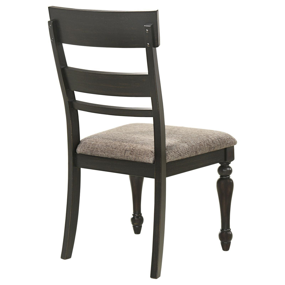 Bridget Ladder Back Dining Side Chair Stone Brown and Charcoal Sandthrough (Set of 2) by Coaster at Eve Furniture