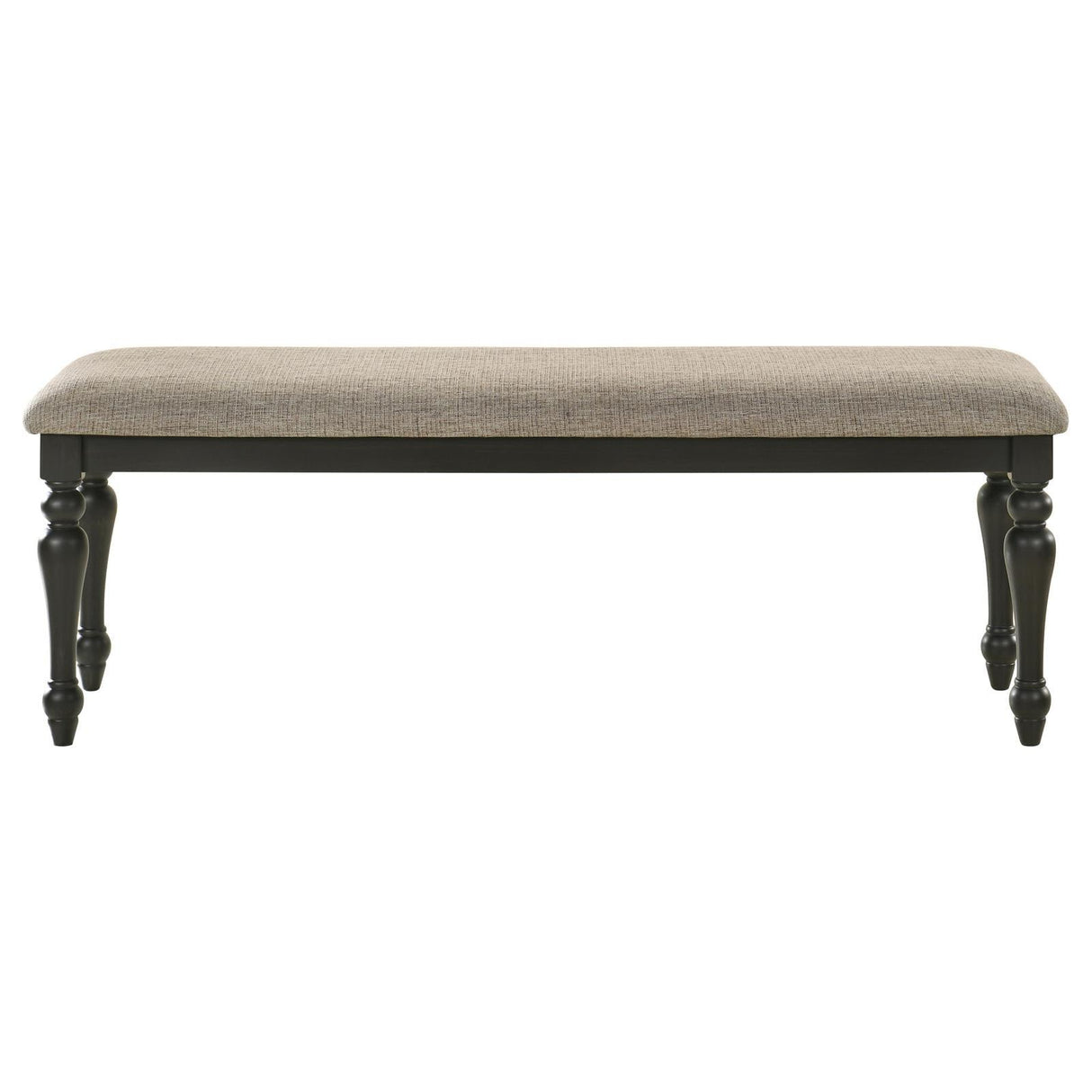Bridget Upholstered Dining Bench Stone Brown and Charcoal Sandthrough by Coaster at Eve Furniture