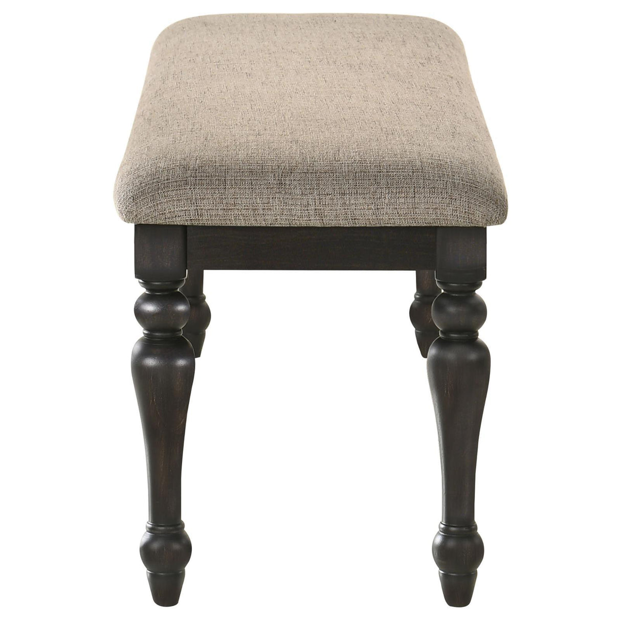 Bridget Upholstered Dining Bench Stone Brown and Charcoal Sandthrough by Coaster at Eve Furniture