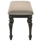 Bridget Upholstered Dining Bench Stone Brown and Charcoal Sandthrough by Coaster at Eve Furniture
