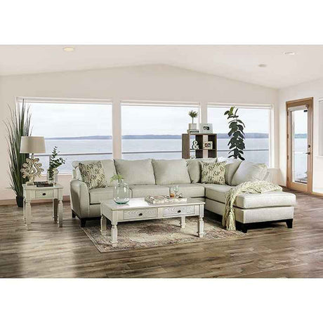 Bridie Ivory Sectional by Furniture of America at Eve Furniture
