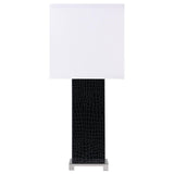 Bridle Black Square Shade Bedside Table Lamp by Coaster at Eve Furniture