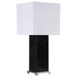 Bridle Black Square Shade Bedside Table Lamp by Coaster at Eve Furniture