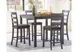 Bridson Counter Height Dining Table and 4 Bar Stools by Ashley at Eve Furniture