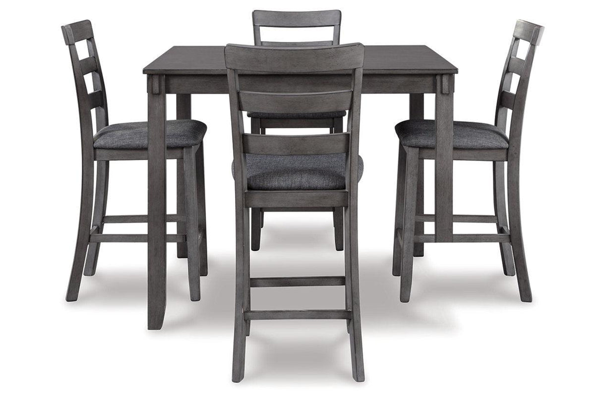 Bridson Counter Height Dining Table and 4 Bar Stools by Ashley at Eve Furniture