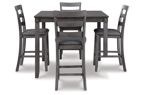Bridson Counter Height Dining Table and 4 Bar Stools by Ashley at Eve Furniture