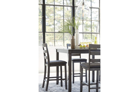 Bridson Counter Height Dining Table and 4 Bar Stools by Ashley at Eve Furniture