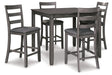 Bridson Counter Height Dining Table and 4 Bar Stools by Ashley at Eve Furniture