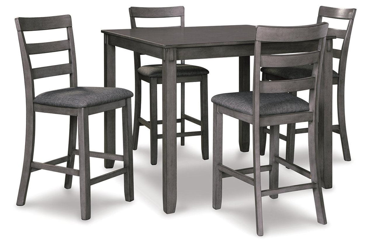 Bridson Counter Height Dining Table and 4 Bar Stools by Ashley at Eve Furniture