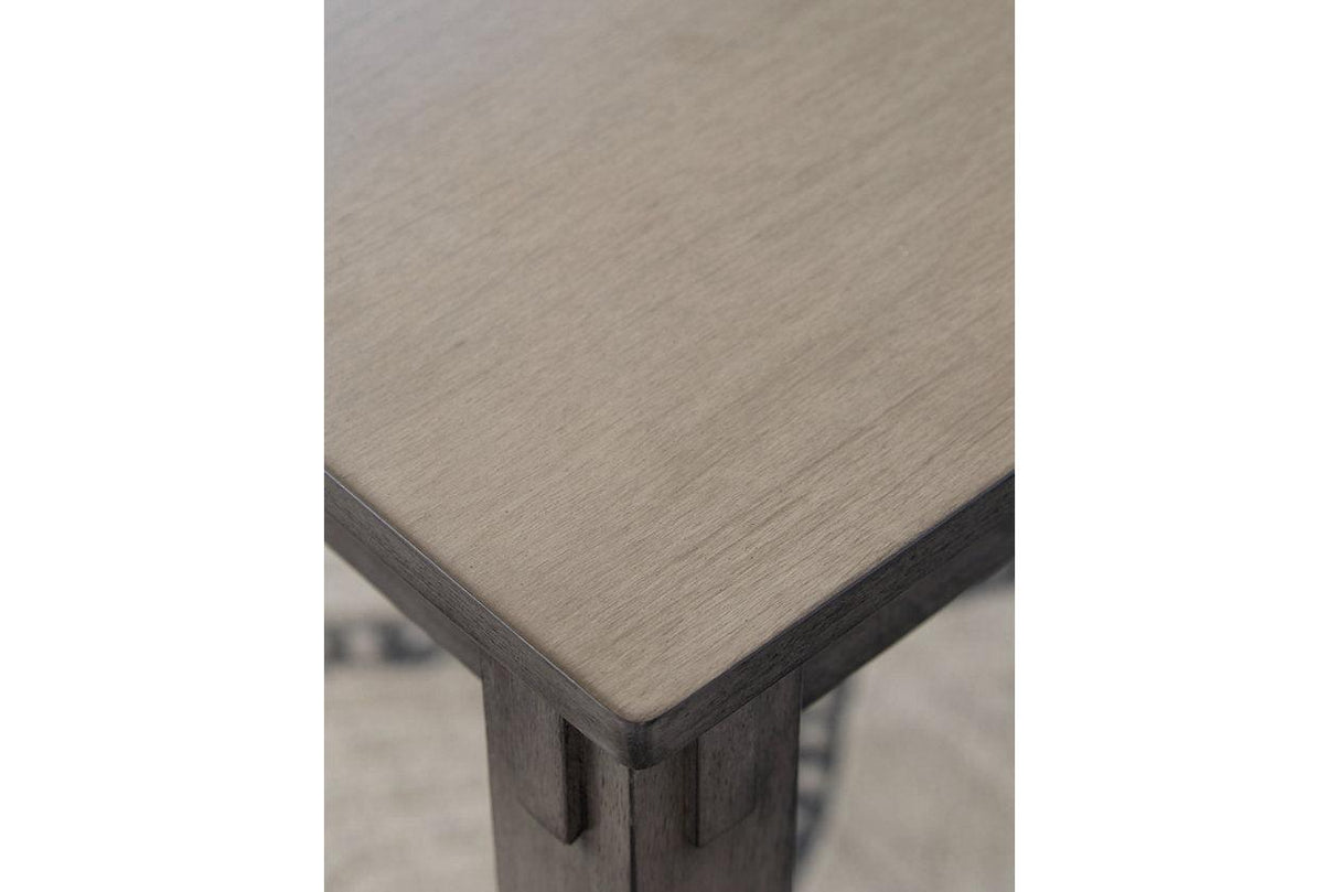 Bridson Gray Dining Table and Chairs with Bench by Ashley at Eve Furniture