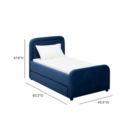 Briella Performance Velvet Trundle Bed in Twin by TOV Furniture at Eve Furniture