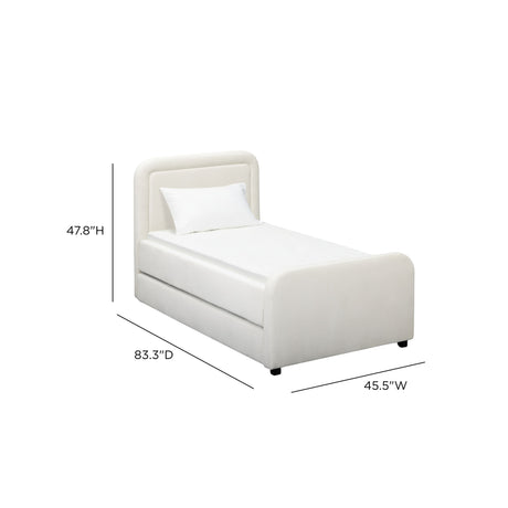 Briella Performance Velvet Trundle Bed in Twin by TOV Furniture at Eve Furniture