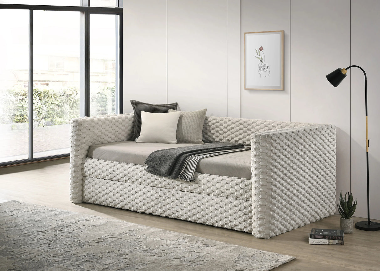 Brielle White Dove Daybed with Trundle by Crown Mark at Eve Furniture