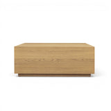 Brienne 47" Natural Oak Oversize Square Coffee Table by TOV Furniture at Eve Furniture