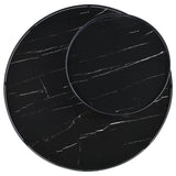 Briggs Black 2-Piece Round Coffee and End Table Set by Coaster at Eve Furniture