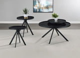 Briggs Black 3-Piece Round Coffee and End Table Set by Coaster at Eve Furniture