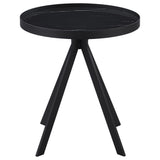 Briggs Black 3-Piece Round Coffee and End Table Set by Coaster at Eve Furniture