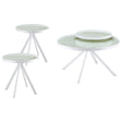 Briggs White 3-Piece Round Coffee and End Table Set by Coaster at Eve Furniture