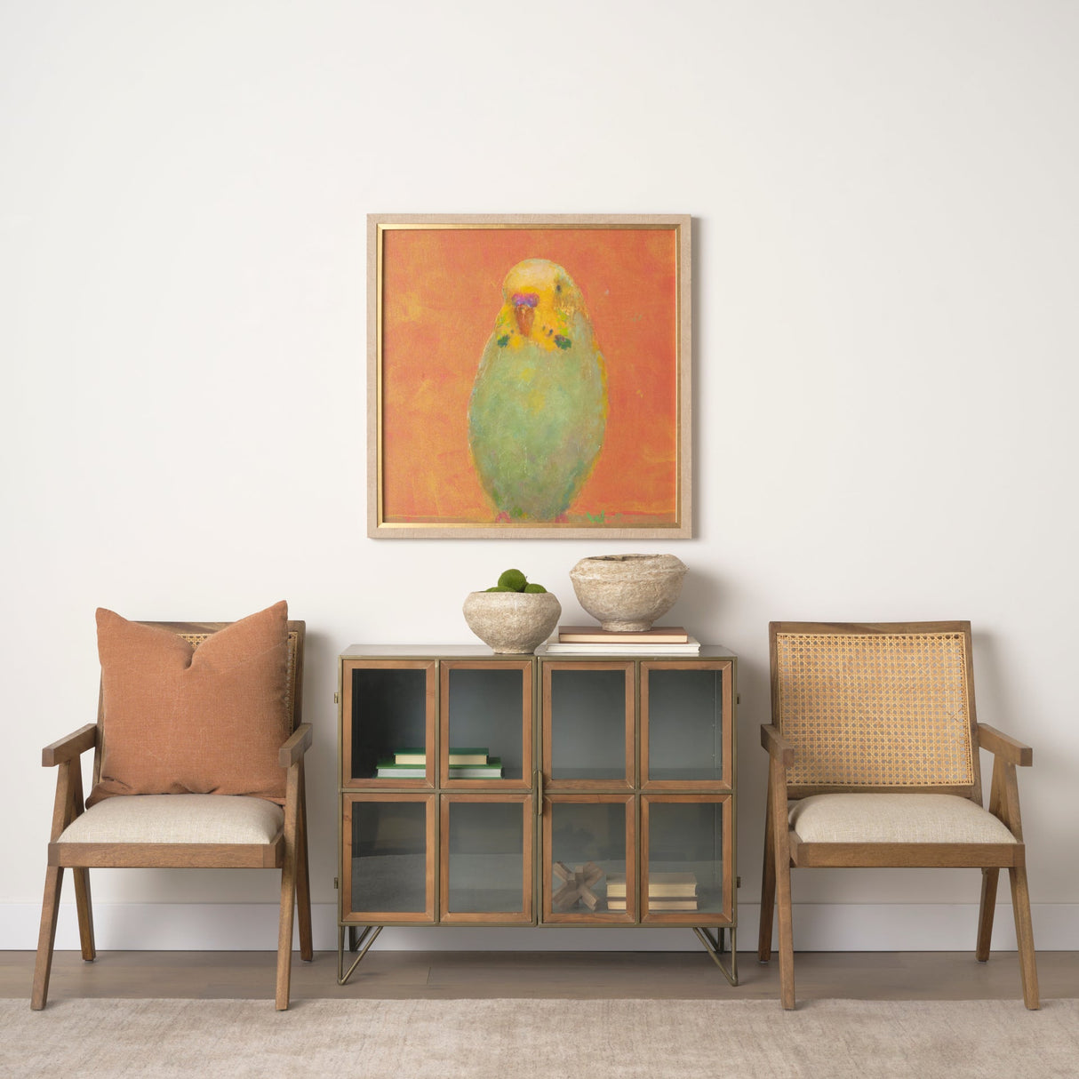 Bright Birds II by Roy Woodland a Hand Embellished Textured Framed Art Print by Mercana at Eve Furniture