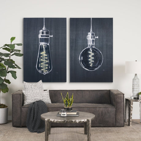 Bright Idea I by Mercana Studio a Hand Embellished Textured Canvas by Mercana at Eve Furniture