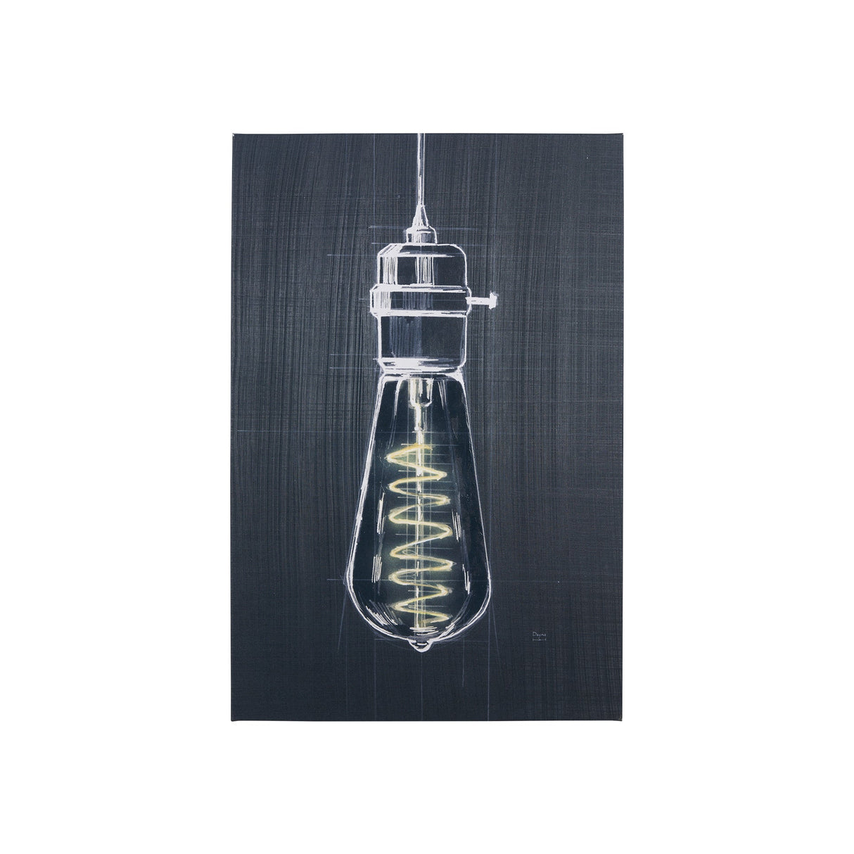 Bright Idea I by Mercana Studio a Hand Embellished Textured Canvas by Mercana at Eve Furniture