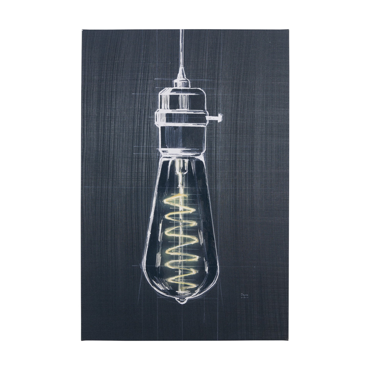Bright Idea I by Mercana Studio a Hand Embellished Textured Canvas by Mercana at Eve Furniture