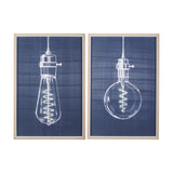 Bright Idea I by Mercana Studio a Hand Embellished Textured Framed Art Print by Mercana at Eve Furniture