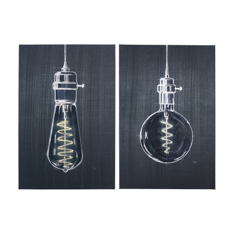 Bright Idea II by Mercana Studio a Hand Embellished Textured Canvas by Mercana at Eve Furniture