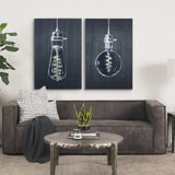 Bright Idea II by Mercana Studio a Hand Embellished Textured Canvas by Mercana at Eve Furniture
