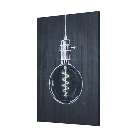Bright Idea II by Mercana Studio a Hand Embellished Textured Canvas by Mercana at Eve Furniture