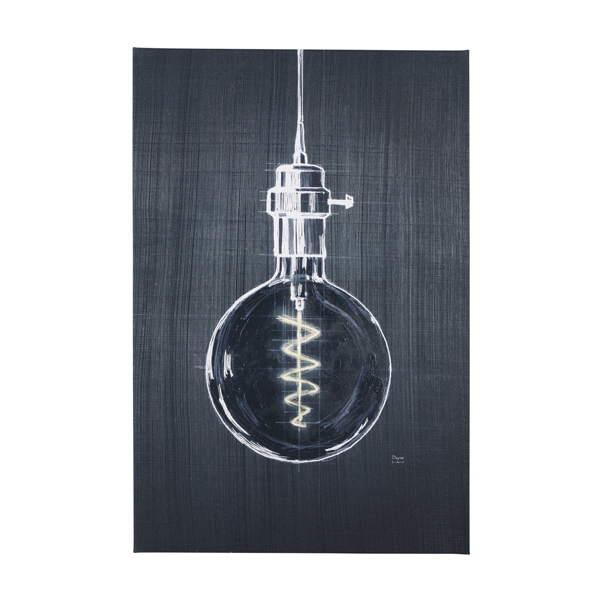 Bright Idea II by Mercana Studio a Hand Embellished Textured Canvas by Mercana at Eve Furniture