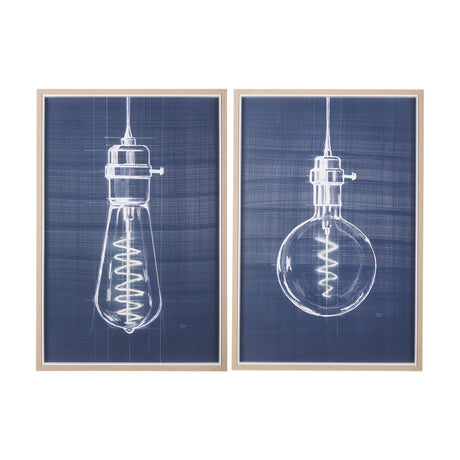 Bright Idea II by Mercana Studio a Hand Embellished Textured Framed Art Print by Mercana at Eve Furniture