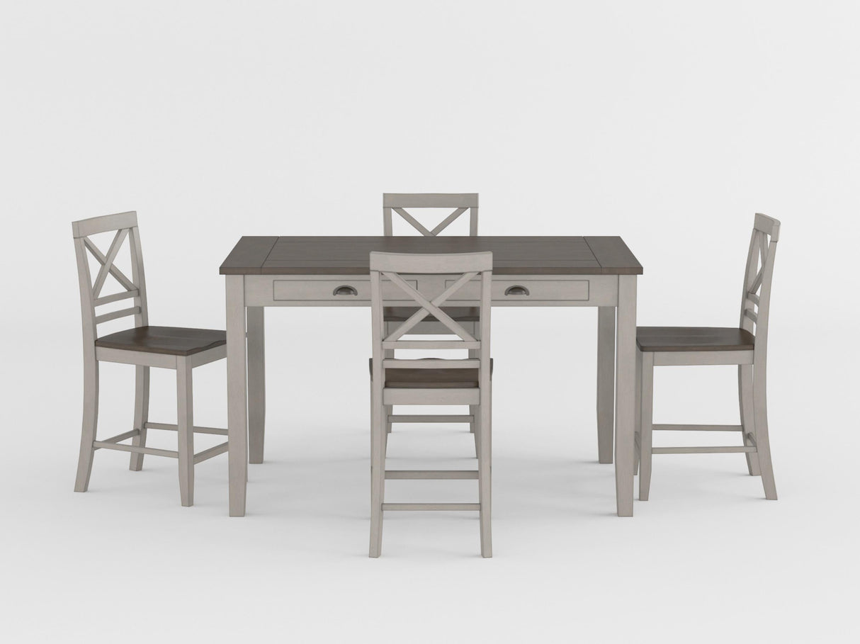 Brightleaf Brown/Light Gray Counter Height Set by Homelegance at Eve Furniture