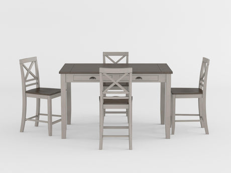 Brightleaf Brown/Light Gray Counter Height Set by Homelegance at Eve Furniture