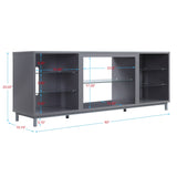 Brighton 60" TV Stand in Grey by Manhattan Comfort at Eve Furniture